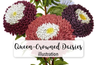 Queen Crowned Daisies Watercolor Embroidery Review