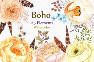 Watercolor Boho Wedding Floral Clip Art Set Review for Real Projects