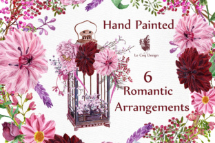 Watercolor Floral Bouquets Clipart: A Versatile Illustration for Creative Content