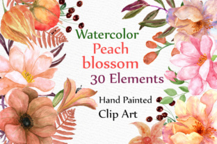 Watercolor Floral Clipart for Branding and Creative Projects