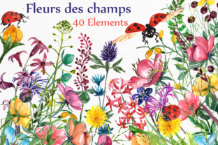 Watercolor Floral Clipart for Embroidery Projects
