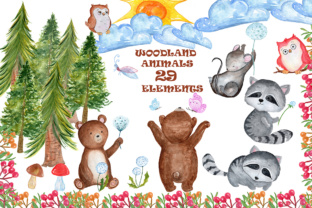 Watercolor Forest Animal Clipart