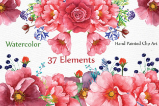 Watercolor Peonies Clipart: A Versatile Illustration for Wedding and Branding Projects