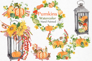 Watercolor Pumpkin Clipart Design for Illustrations and Commercial Projects