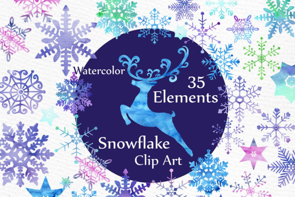 Watercolor Snowflakes Clipart, Holiday Clipart: A Publisher’s Review