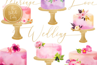 Watercolor Wedding Cake Clipart: A Versatile Illustration for Content Creators