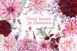 Watercolour Floral Clipart for Local Business Branding and Illustrations